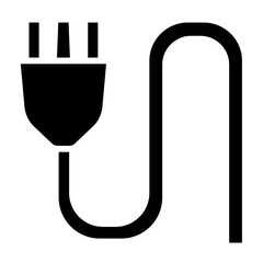 plug icon in glyph style