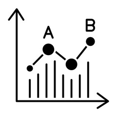 Graph icon in glyph style