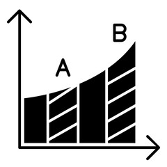 Graph icon in glyph style