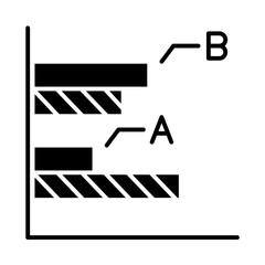 Graph icon in glyph style