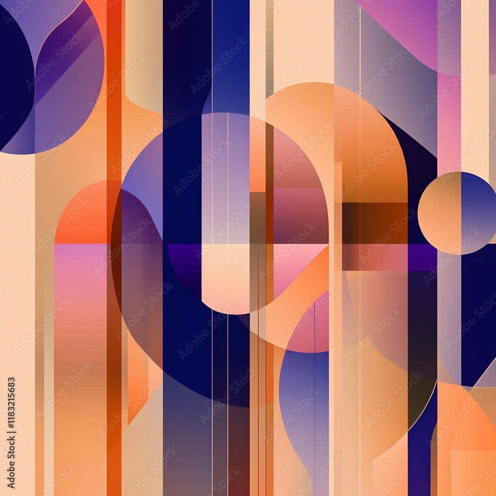 Poster An abstract illustration emphasizing the concept of layers, with multiple overlapping translucent planes in various shapes and sizes. Each layer is rendered in a gradient of soft, complementary colors