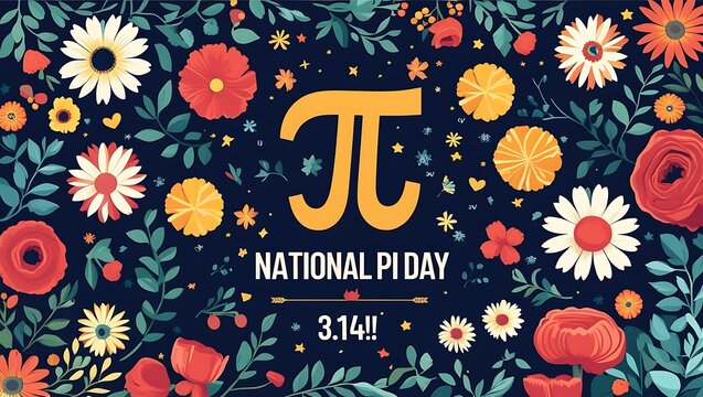 Floral Design Celebrates National Pi Day With Pi Symbol