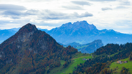 Fototapeta premium Pilatus peak in the background.