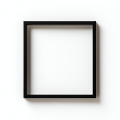 A minimalist black frame with a blank interior, perfect for displaying artwork or photographs.