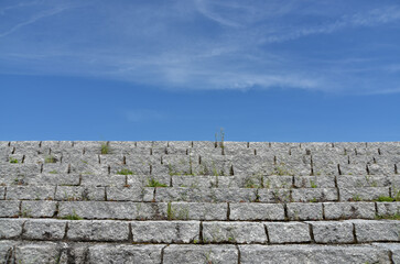 石段と青空
