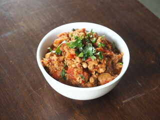 NAM PRIK ONG, Spicy Norther Thai pork and tomato chili dip