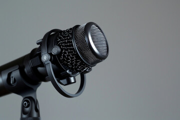 Side View of Radio Microphone with Copy Space
