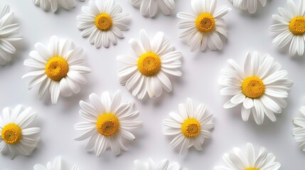 Fototapeta premium daisy seamless pattern wallpaper