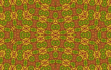 Elegant Whisper Olive Pattern. Abstract Geometric Pattern with Vibrant Colors and Symmetrical Layer