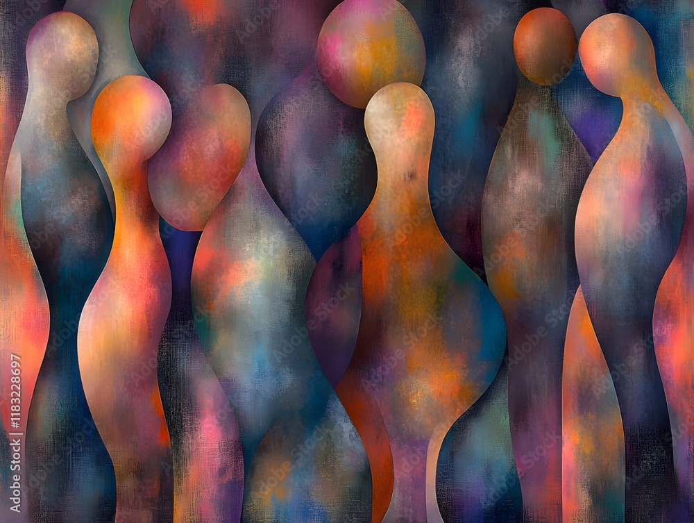 Poster An abstract illustration emphasizing the concept of layers, with multiple overlapping translucent planes in various shapes and sizes. Each layer is rendered in a gradient of soft, complementary colors