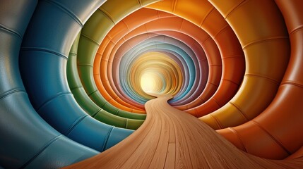 Fototapeta premium Abstract tunnel with kaleidoscopic effect Abstract Tunnel Background Style