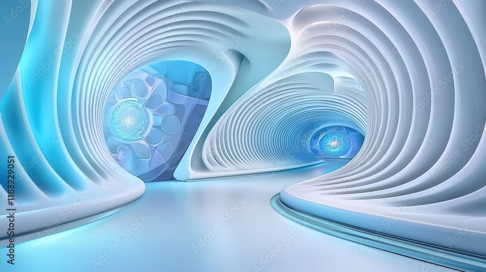 Aufkleber abstract tunnel with kaleidoscopic effect abstract tunnel background style