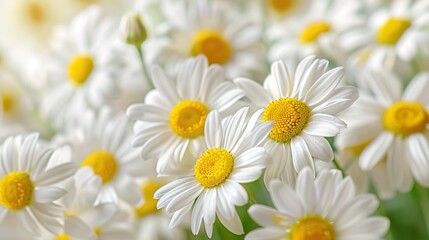 Fototapeta premium daisy seamless pattern wallpaper