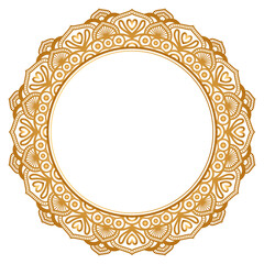 Gold islamic ornament mandala with Royal-wedding-invitation-mandala-design	
