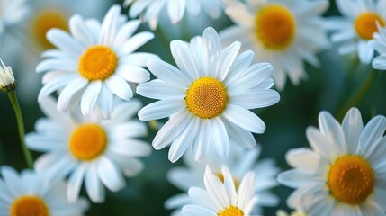 Obraz premium daisy seamless pattern wallpaper