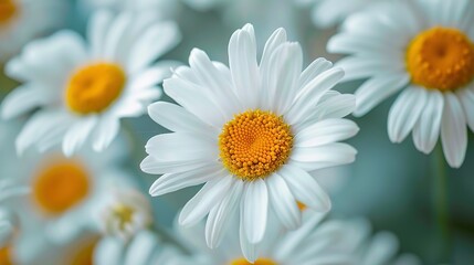 Obraz premium daisy seamless pattern wallpaper