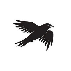 Obraz premium Single Flying Bird Silhouette PNG Transparent Image