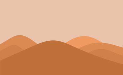 Illustration sand desert unique design minimalist