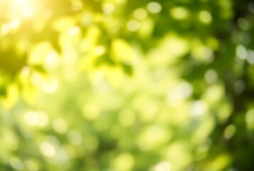 Fototapeta premium Green bokeh on nature abstract blur background green bokeh from tree