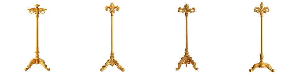 Ornate golden religious crosses and decorative elements adorning the interior of a historic traditional church or cathedral symbolizing Christian faith and worship