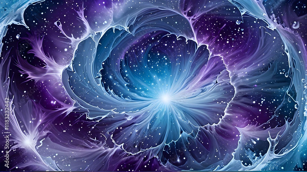 Aufkleber abstract image background gradient color purple blue spiral splash like star explosion in galaxy. ab