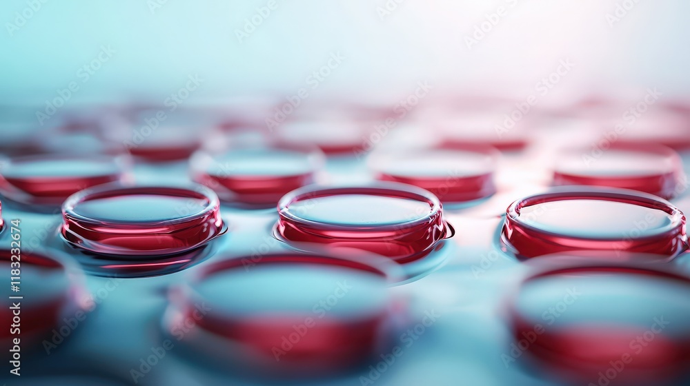 Poster advanced coatings visualized with vibrant reflective pattern