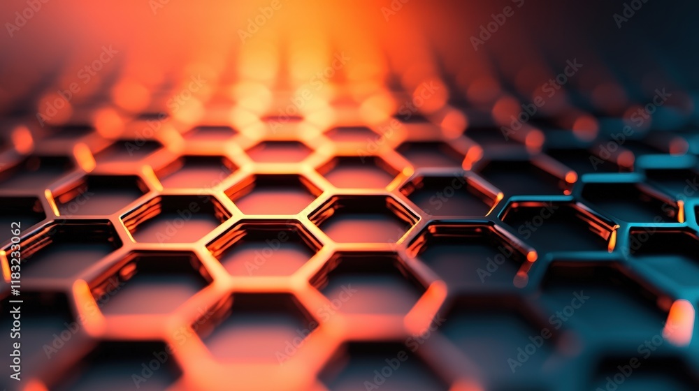 Poster advanced coatings visualized with vibrant reflective pattern