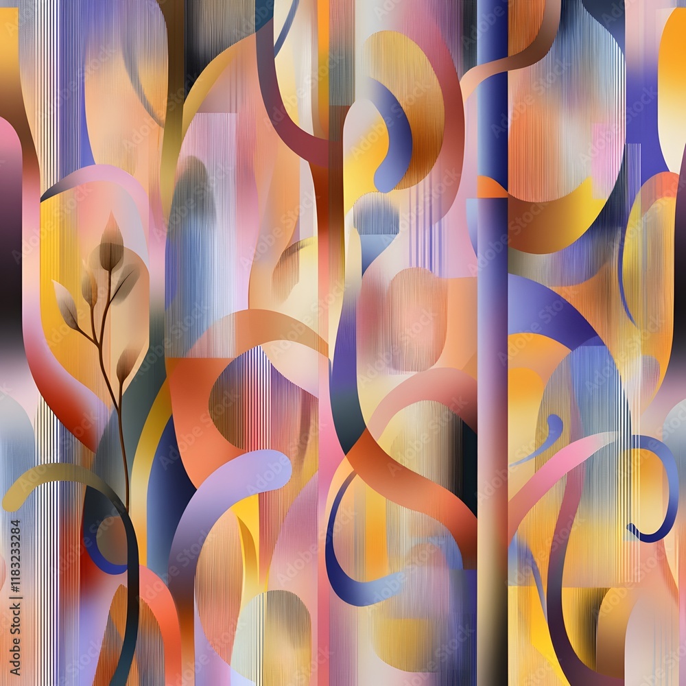 Poster An abstract illustration emphasizing the concept of layers, with multiple overlapping translucent planes in various shapes and sizes. Each layer is rendered in a gradient of soft, complementary colors