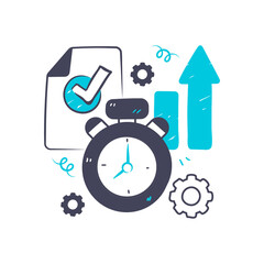Time Management with Stopwatch and Chart