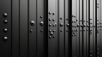 Black Paneling With Chrome Metal Accents Design