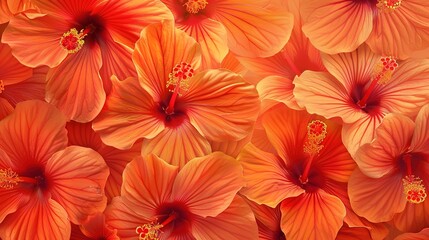 hibiscus seamless pattern wallpaper