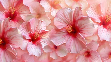 Fototapeta premium hibiscus seamless pattern wallpaper