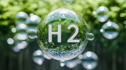 A close-up of the molecular structure of Hydrogen in a natural environment.