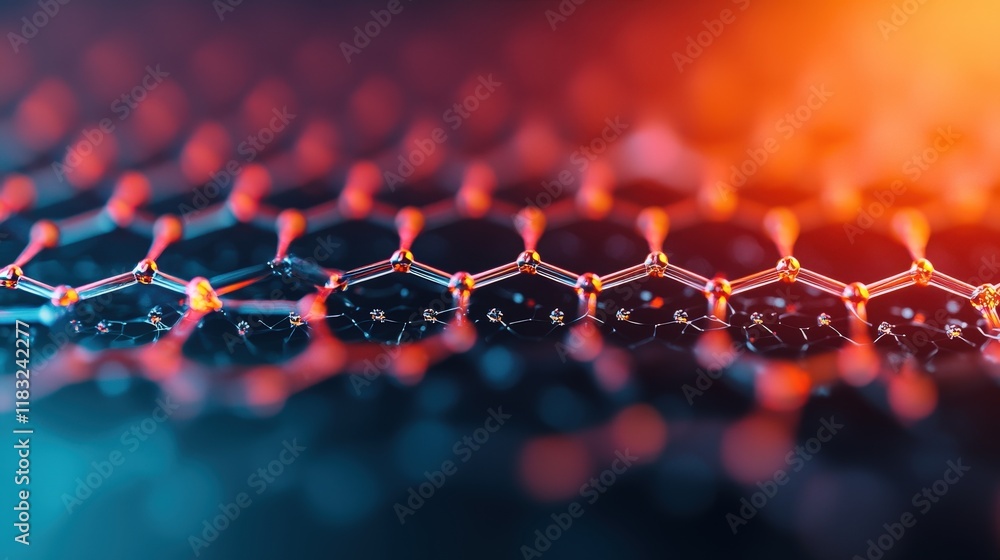 Poster close-up of nanostructures creating vibrant patterns on a microscopic leve