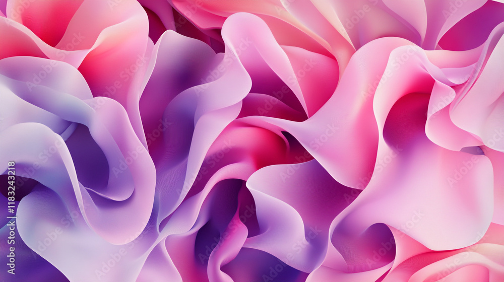 Aufkleber colorful abstract waves create a mesmerizing visual experience in soft pastels