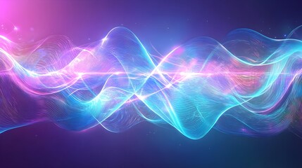 Fototapeta premium abstract neon wave background - abstract art