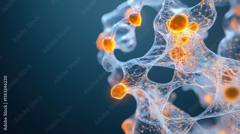 Poster create a detailed visualization of an atom's electron cloud