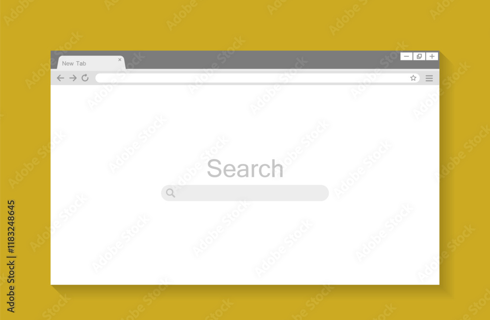 Fototapete browser windows empty template mockup set web page