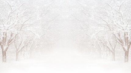 Fototapeta premium Winter Wonderland Snowy Trees and Serene Landscape (2)