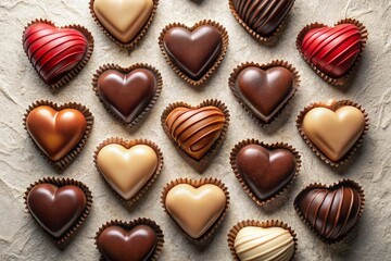 Fototapeta premium Minimalist Valentine's Day Treats: Heartfelt Sweets for Loved Ones