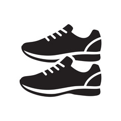 Pair of black sneakers icon