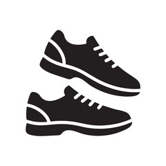 Pair of black sneakers icon