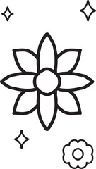 Black and White Flower DNR Style 1
