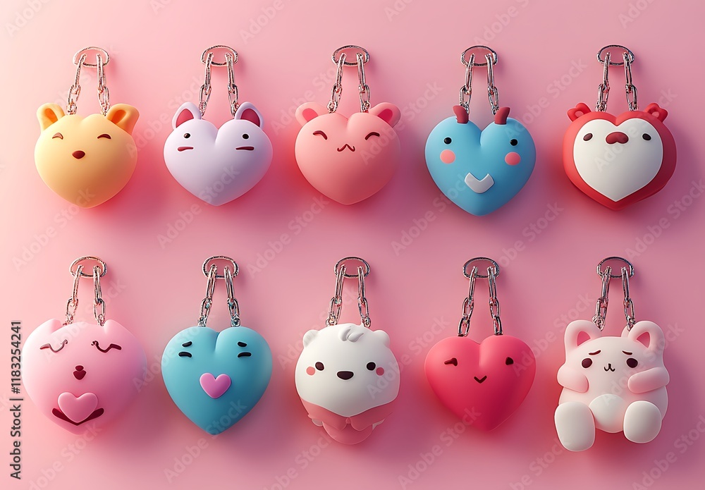 Poster group of colorful objects in a vibrant display