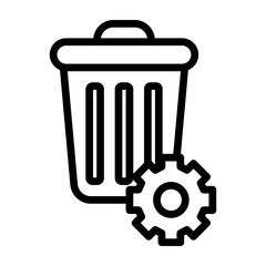 Waste Management Icon Vector Line Icon Design