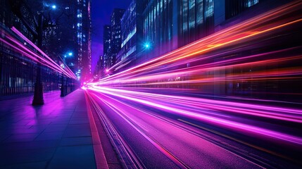 Fototapeta premium Abstract Purple and Pink Light Trails 