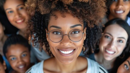 Fototapeta premium Empowered Leader: A leader with vision, guiding a team with purpose, breaking barriers to drive innovation and success, empowering others to achieve greatness. 