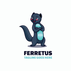 Ferretus Mascot Cartoon Logo