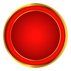 Champion Gold Award Medals With Red Ribbons