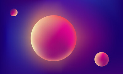 Abstract Sphere Gradient in Red and Purple with a Glowing Light Effect